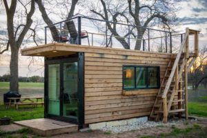20' Container home tiny house with upper deck, The Anchor.