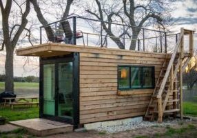 20' Container home tiny house with upper deck, The Anchor.